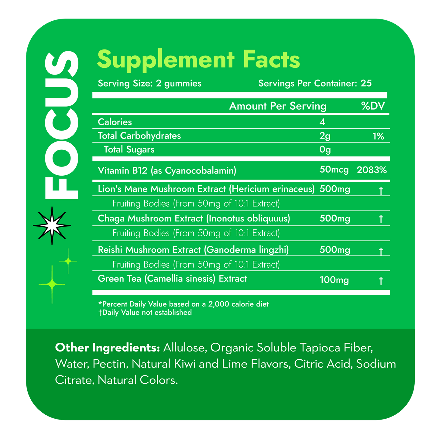 Focus Gummies Ingredients
