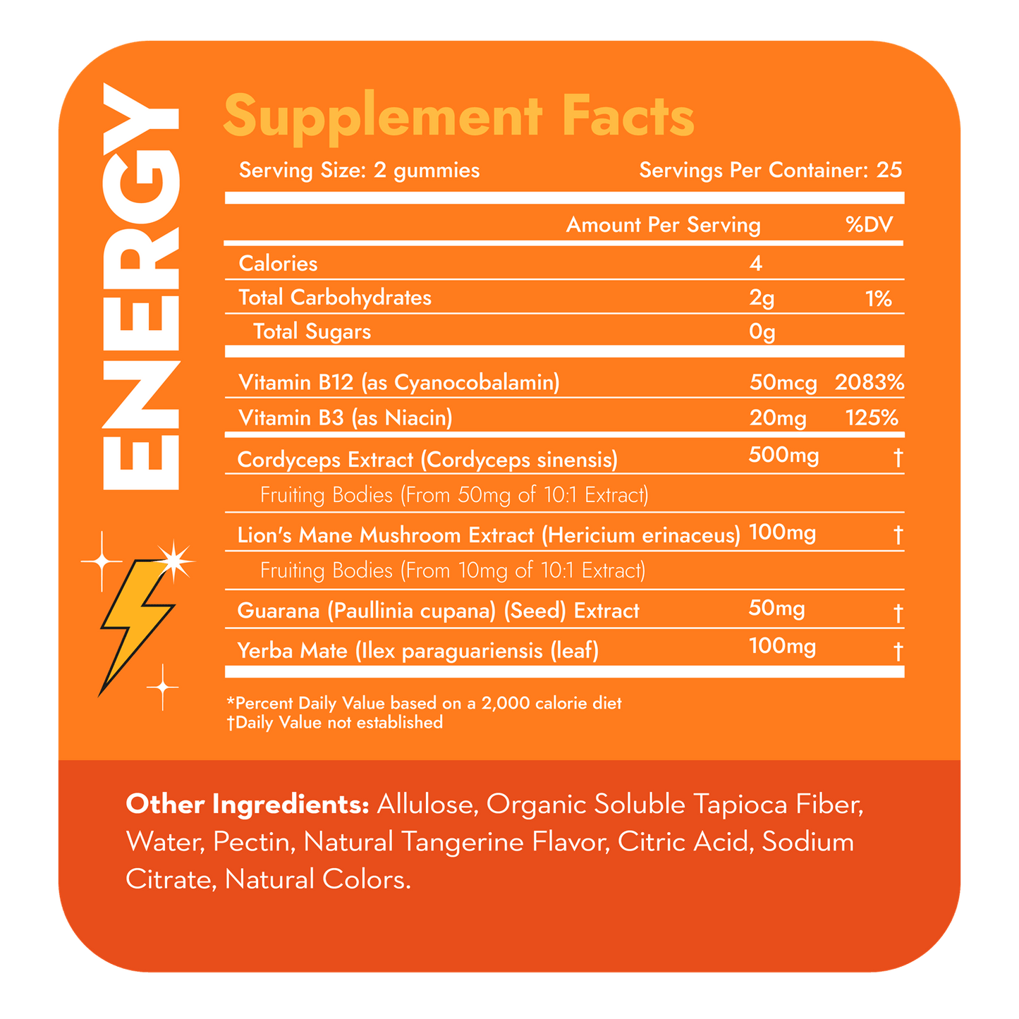 Energy Gummies Ingredients