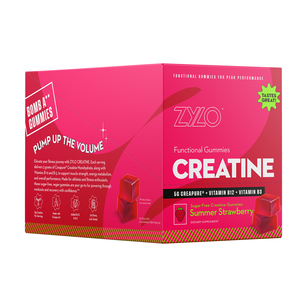 ZYLO creatine box — box of 20 single-serving packets
