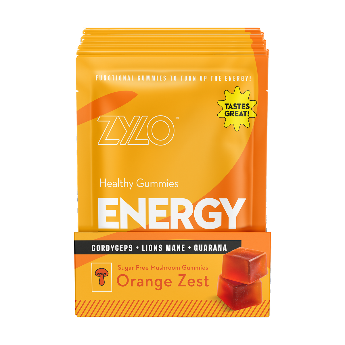 ZYLO energy display — box of 20 single-serving packets